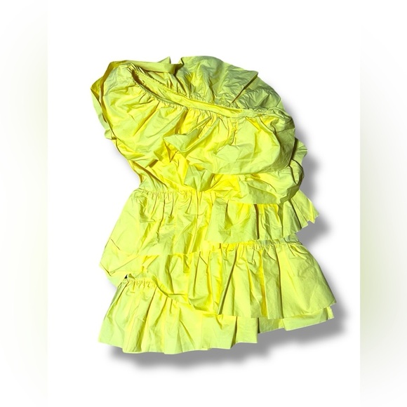 Tuckernuck Hyacinth House Yellow Ruffle Sofie Mini Dress Size XL new with tags - Picture 10 of 11